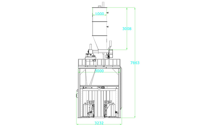 Üç Tartım 6 İstasyonlu Carousel Paketleme Makinesi